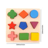 Wooden Geometric Shapes Montessori Puzzle Sorting Math Bricks Preschool Learning Educational Game Baby Toddler Toys for Children
