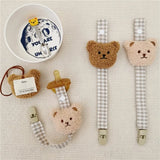 Baby Pacifier Clip Chain Cute Cartoon Bear Soother Pacifier Rope Clips Infant Feeding Strap Nipple Holder Babies Accessories