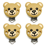 1set Toy Bear Silicone Pacifier Clip Pacifier Chain Holder Soother Nursing Clips BPA Free Pacifier Chain Accessories