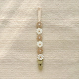 Little Daisy Pacifier Clips Baby Pacifier Anti-drop Chain Toddler Dummy Clip Nipple Holder Baby Shower Gift Baby Accessories