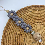 Baby Pacifier Clip Flower Soother Clip Handmade Silicone Dummy Nipple Holder Clip Newborn Essentional Teething Toys