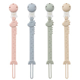 Silicone Pacifier Clips, BPA Free One-Piece Design Pacifier Holder for Baby Boy and Girl 3 Month+, Baby Accessories