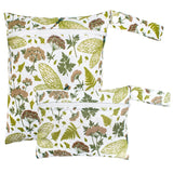 2pcs Set Smooth Zipper Pocket Multi-Scenario Use Can Be Hung Waterproof Reusable Diaper Cover WetBag Washable Yoga Bag