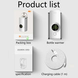 Convenient Baby Bottle Warmer 6-Gear Adjustable for Travel Quick Heating Solution with Adjustable Gear for Most Bottles G2TD