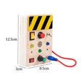 Kids Lights Busy Board Montessori Sensory Toys Switch LED Light Games Activity Board Thinking Education Baby Travel Toys 2-6year