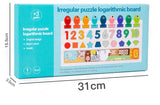 Montessori Wooden Shape & Number Matching Board | Toddler Learning Toy