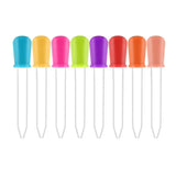 5/10 Pcs 5ml Small Silicone Plastic Pipette Dropper Feeding Medicine Liquid Eye Ear Pipette Dropper Lab Experiment Toys Gift