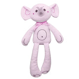 Cartoon Animal Stuffed Baby Toy with Hanging Rattle Soft Plush Wind Chimes Gift for Bed Crib Car Seat Travel Stroller