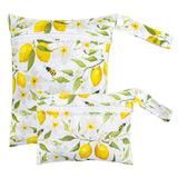 2pcs Set Smooth Zipper Pocket Multi-Scenario Use Can Be Hung Waterproof Reusable Diaper Cover WetBag Washable Yoga Bag