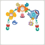 Musical Baby Stroller Arch Travel Car Seat Toy Baby Play Arch Crib Accessory Mobile for Bassinet Pram Activity Arch Bar for Baby