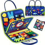 Montessori Busy Book for Toddlers – Sensory Travel Toy for Quiet Play, Focus & Fine Motor Skills
