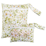 2pcs Set Smooth Zipper Pocket Multi-Scenario Use Can Be Hung Waterproof Reusable Diaper Cover WetBag Washable Yoga Bag