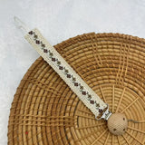 Wooden Baby Pacifier Chain Cute Flower Print Dummy Nipple Holder Guard Teether Pendant Baby Accessories