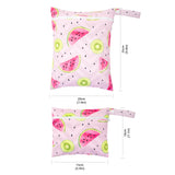 2pcs Set Smooth Zipper Pocket Multi-Scenario Use Can Be Hung Waterproof Reusable Diaper Cover WetBag Washable Yoga Bag