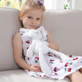 Cartoon Animal Stuffed Baby Toy with Hanging Rattle Soft Plush Wind Chimes Gift for Bed Crib Car Seat Travel Stroller