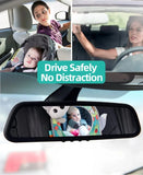 Baby Car Mirror Back Seat Rear View Mirror Cartoon Animal Plush Toys For Baby Rear Facing 6 12 Months Infant Travel Sensory Toys