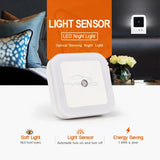 Wireless Sensor LED Night Light EU Plug Mini Square Nights Lights For Baby Children Living Room Bedroom Corridor Lighting Lamp