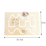 Montessori Wooden Busy Board Toy with Gears & Switches