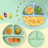 1PCS Baby Sucker Silicone Dining Plate BPA Free Children Dishes Suction Toddle Training Tableware Kids Feeding Bowls Baby Stuff
