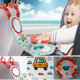 Baby Car Seat Toy Simulation Steering Wheel Toy With Light Music Activity Seat Travel Toddler Toys for Infant Girl Boy Gifts