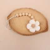 Flower Baby Pacifier Clip Chain Newborn Dummy Nipple Holder Clips BPA Free Cotton Teething Toys Soother Pendant Holder