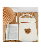 Baby Diaper Bag for Mom Cotton Bear Mommy Bags Nappy Diapers Organizer Zipper Women Handbags Maternity Bag Cartoon Beige Sac