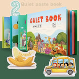 Reusable Sticker Quiet Book for Toddlers | Montessori Travel Activity Book