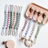 Fashion Baby Silicone Pacifier Chain, 1/4 pcs Soft Elastic Toy Straps for Teething Toys, Car Seats, Baby Travel Essentials