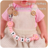 New Custom Pacifier Clips Nipple Dummy Holder Chain Holder Newborn Soother Chains Infant Feeding Soother Teething Toy Chew Gifts