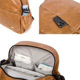 Soboba Large Capacity Solid Diaper Bag with Backpack Straps for Fashionable Mothers – Waterproof Nappy Changing Bag