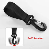 2/5pcs Stroller Hooks Hook Buckle Stroller Hanger Organizer Buckles Clip Aluminum Alloy Carabiner Cart Diaper Bag Shopping Pram