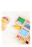 Wooden Rainbow Block Set | STEM Building Toy for Toddlers & Kids
