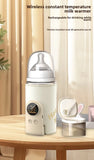 Multifunctional USB Baby Bottle Warmer with Smart Temperature Control Screen High Capacity Feeding Bottle Warmer for Newborns