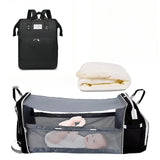 3 In 1 Diaper Bag Backpack Foldable Baby Bed Waterproof Travel Bag with USB Charge Diaper Bag Backpack with Changing Bed 3 types