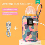 USB Milk Water Warmer Travel Stroller Insulated Bag Baby Nursing Bottle Heater Newborn Infant Portable Bottle Feeding Warmers