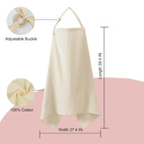 Muslin Nursing Cover for Baby Breastfeeding Breathable Breastfeeding Cover up with Arch Neckline for Women Nursing Apron Multi-u