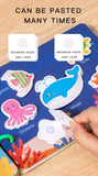 1pcs Children's Early Learning Enlightenment Quiet Book, Repeatedly Sticky Paper, Busy Book, Baby Puzzle, Science Teaching Toys