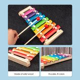 Montessori Baby Toys 9 in 1 Wooden Musical Set: Xylophone Rattle Drum Bell 3D Puzzles Sensory Learning Gifts for 0-12 Months 1-3