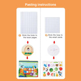 1pcs Children's Early Learning Enlightenment Quiet Book, Repeatedly Sticky Paper, Busy Book, Baby Puzzle, Science Teaching Toys