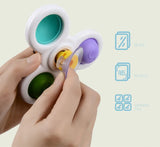 3Pcs/Set Baby Bath Toys Funny Bathing Sucker Spinner Suction Cup Cartoon Rattles Fidget Educational Toys Suction Cup Spinning