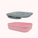 Cartoon Bento Box with Kettle Set Microwaveable Portable Lunch Box Elephant Pattern Kids Snack Box Food Storage Box