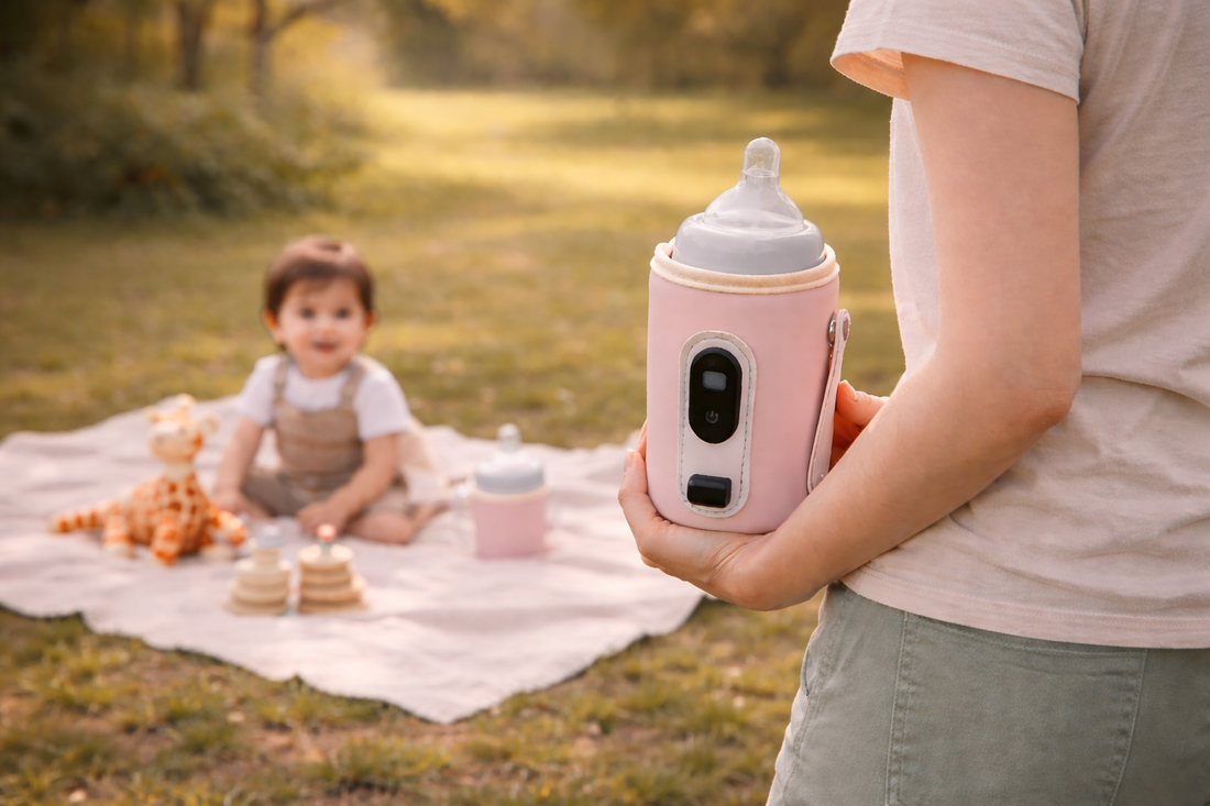 portable bottle warmer warming baby bottle during stroller walk