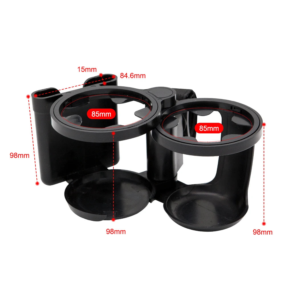 2-in-1 Stroller Cup Holder – Hands-Free Drink & Phone Holder for Easy Walks with Baby