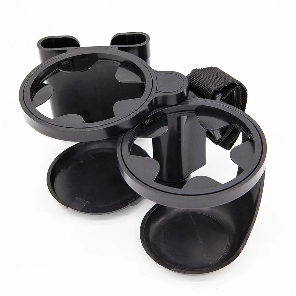 2-in-1 Stroller Cup Holder – Hands-Free Drink & Phone Holder for Easy Walks with Baby
