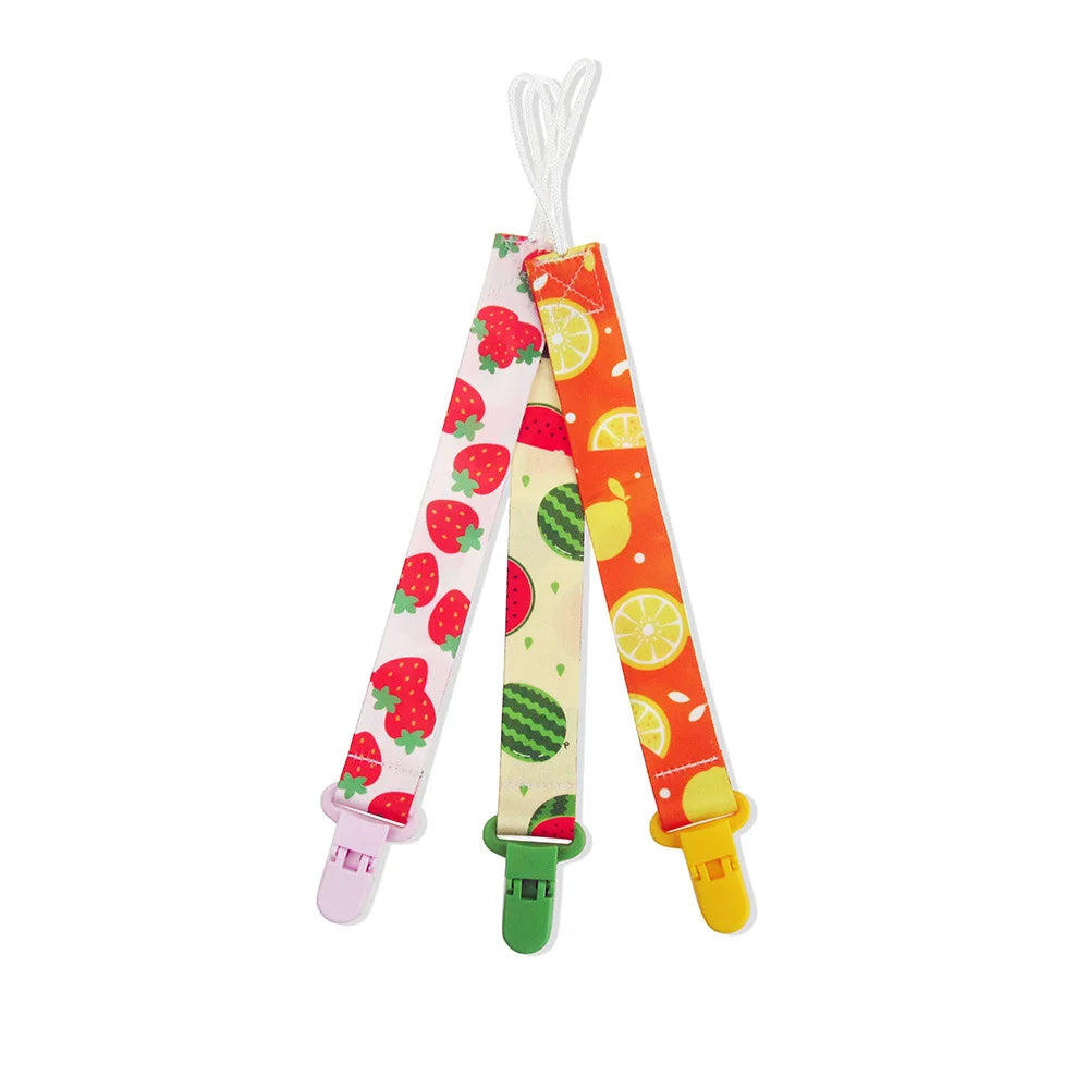 Chain Baby Pacifier Dummy Clip 3 Pcs/Set Personalized Pacifier Clip Nipple Holder for Baby Cartoon Print Child Pacifier Clips