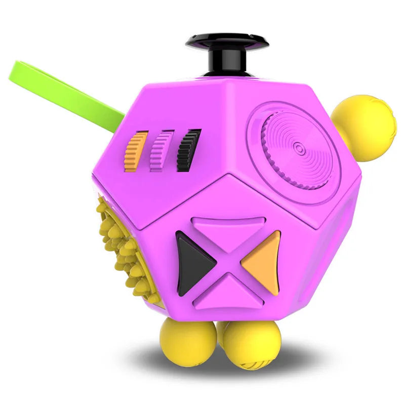 Fidget Cube 12-Side Sensory Toy – Stress Relief & Focus Tool for Kids and Adults
