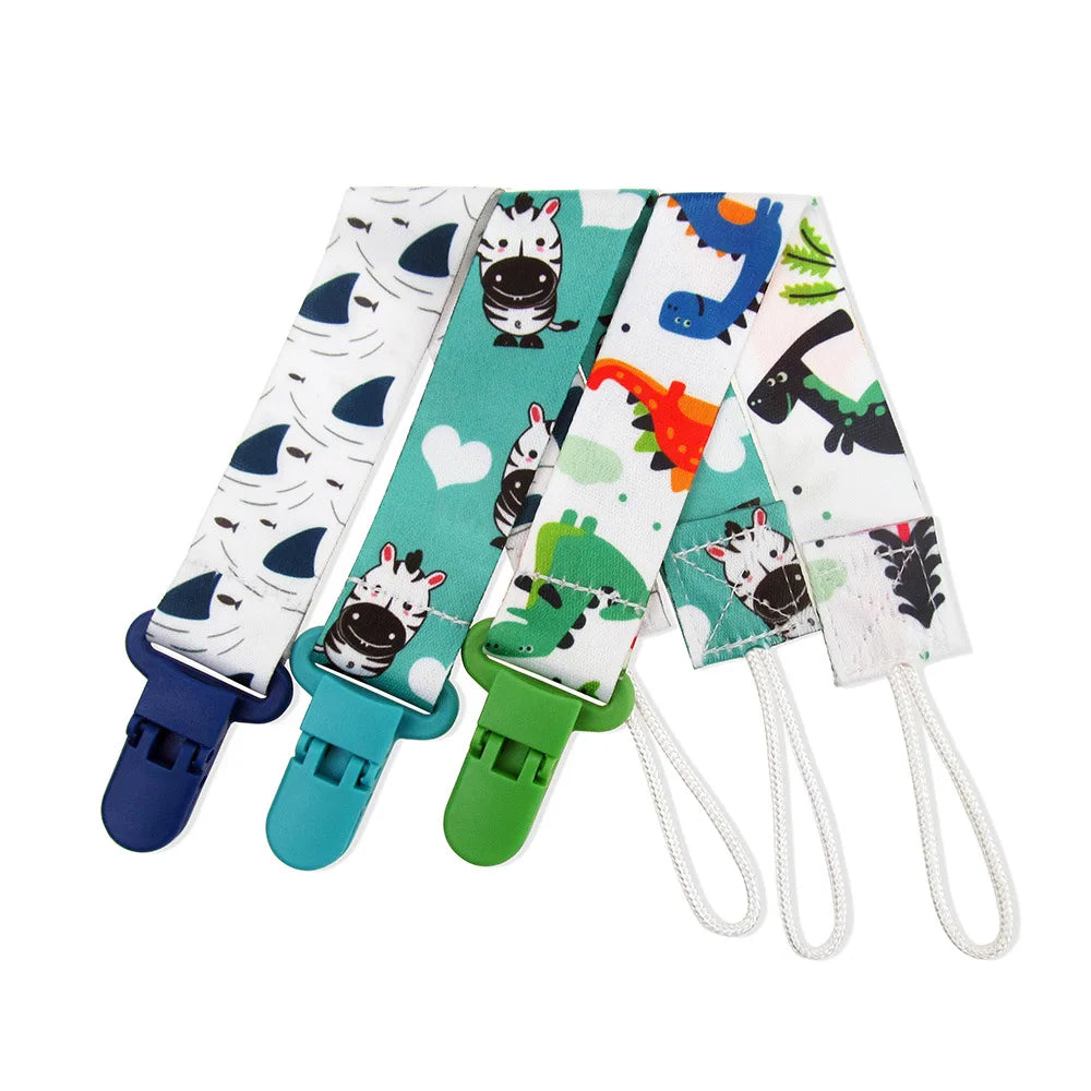Chain Baby Pacifier Dummy Clip 3 Pcs/Set Personalized Pacifier Clip Nipple Holder for Baby Cartoon Print Child Pacifier Clips