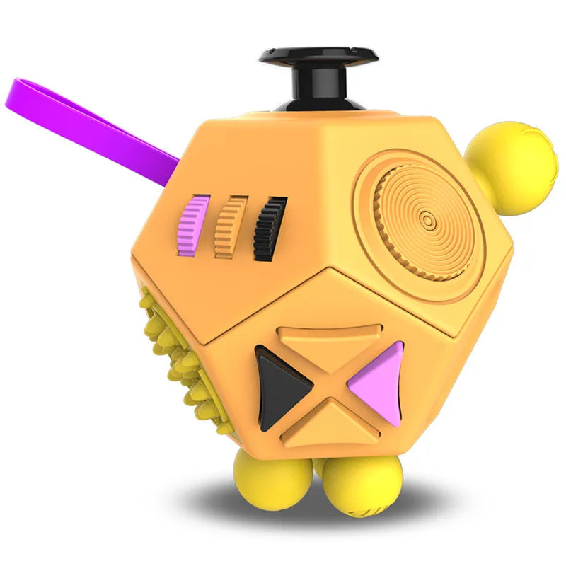 Fidget Cube 12-Side Sensory Toy – Stress Relief & Focus Tool for Kids and Adults