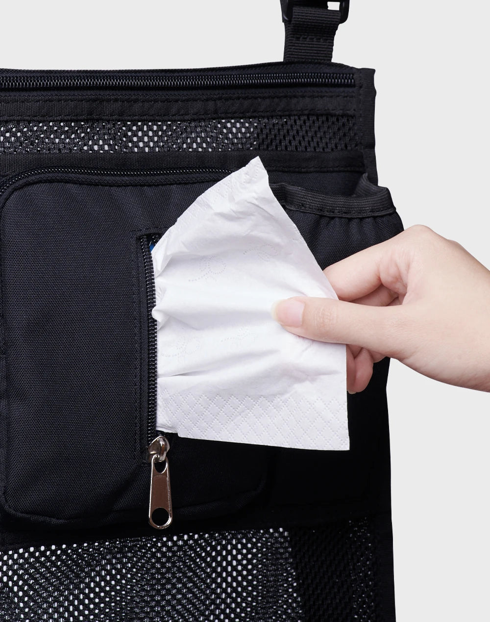 Sunveno Baby Stroller Organizer Bag Infant Pram Cart Storage Bag with Baby Trolley Bag Carriage Bag Stroller Accessories