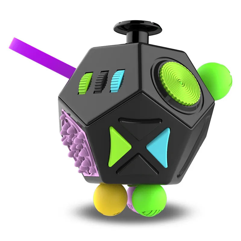 Fidget Cube 12-Side Sensory Toy – Stress Relief & Focus Tool for Kids and Adults